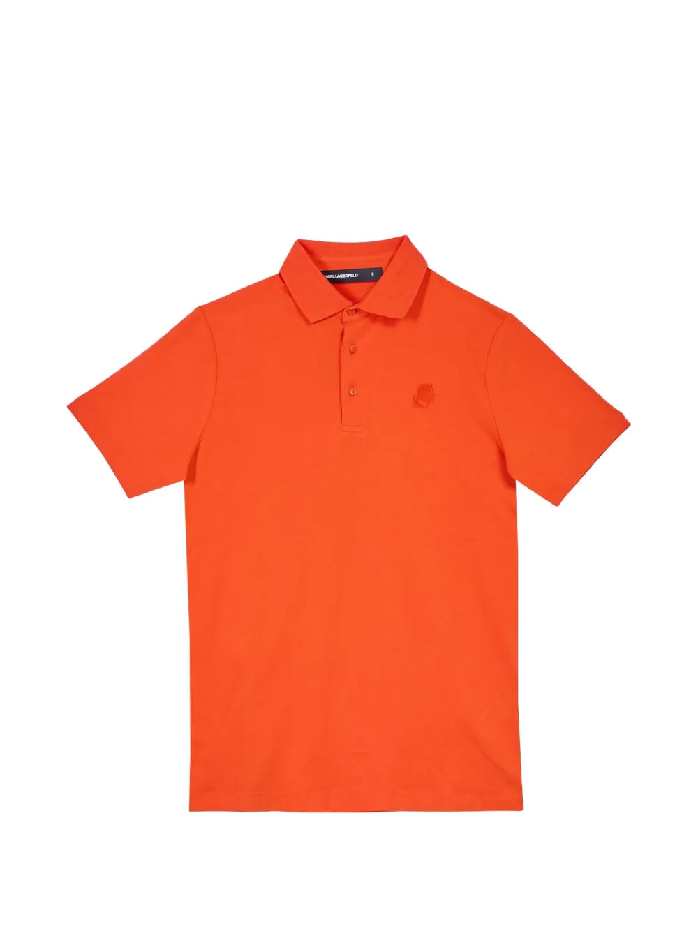 Karl Lagerfeld Karl Kameo embroidered polo shirt Oranje