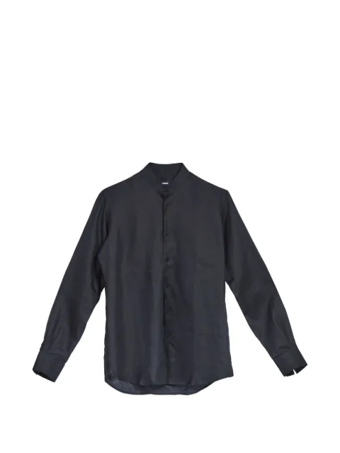 Karl Lagerfeld mandarin-collar linen shirt