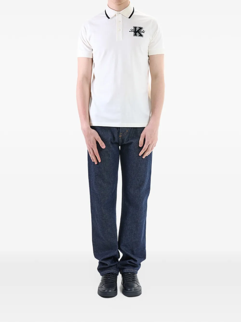 Karl Lagerfeld Kollege polo shirt Wit