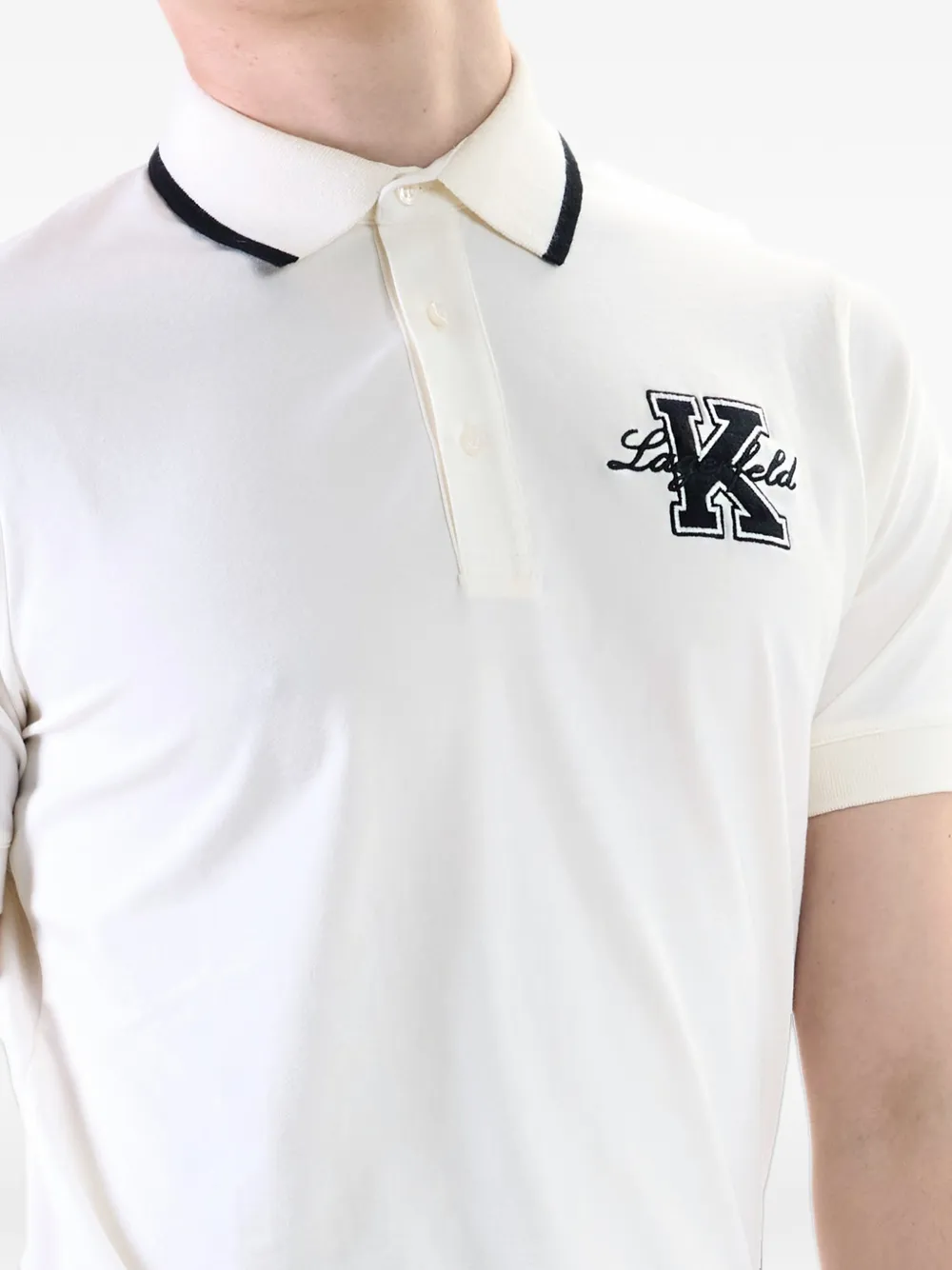 Karl Lagerfeld Kollege polo shirt Wit