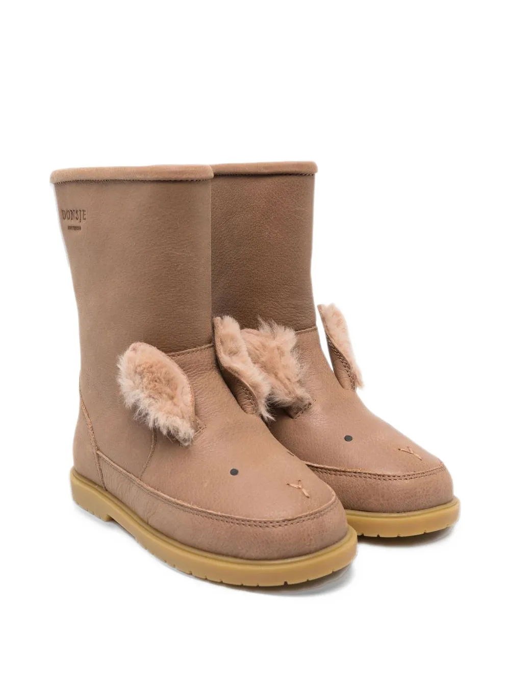 Donsje Wadudu animal-detail leather boots - Marrone
