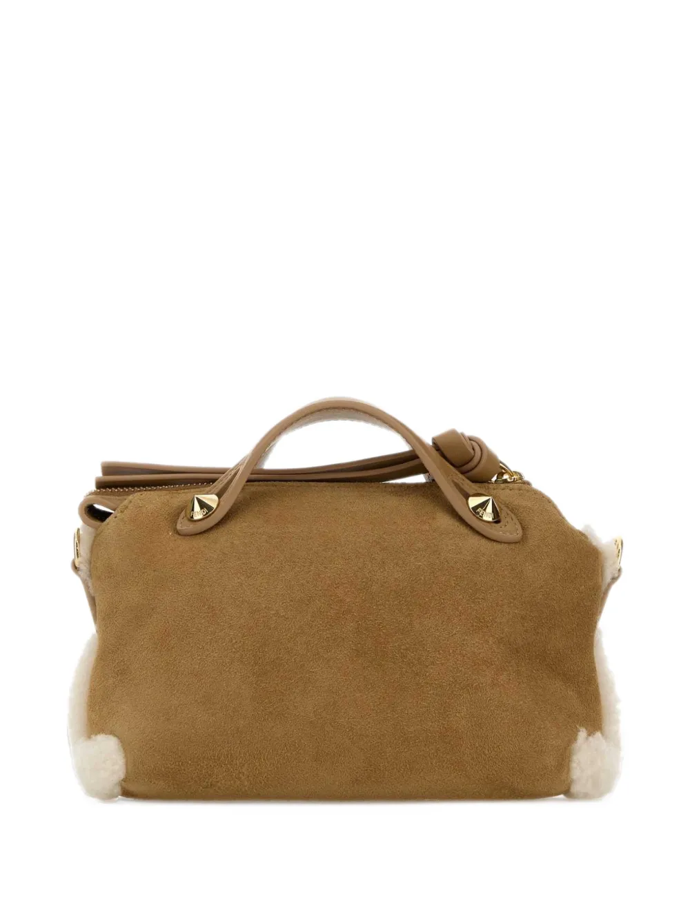 FENDI By The Way soft mini camel-colored shearling mini-bag Bruin