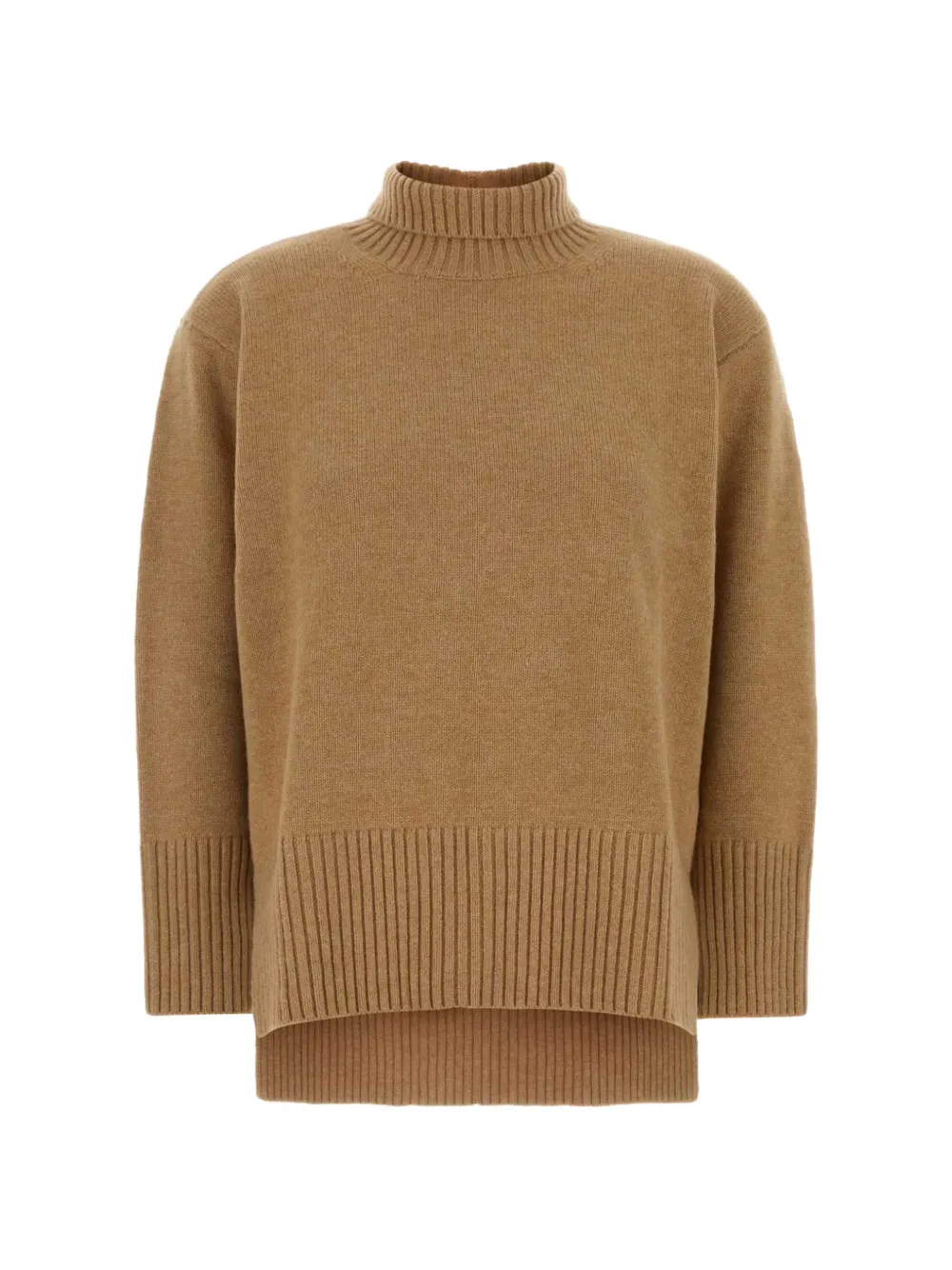 Calvin Klein ribbed-knit high-low sweater Bruin