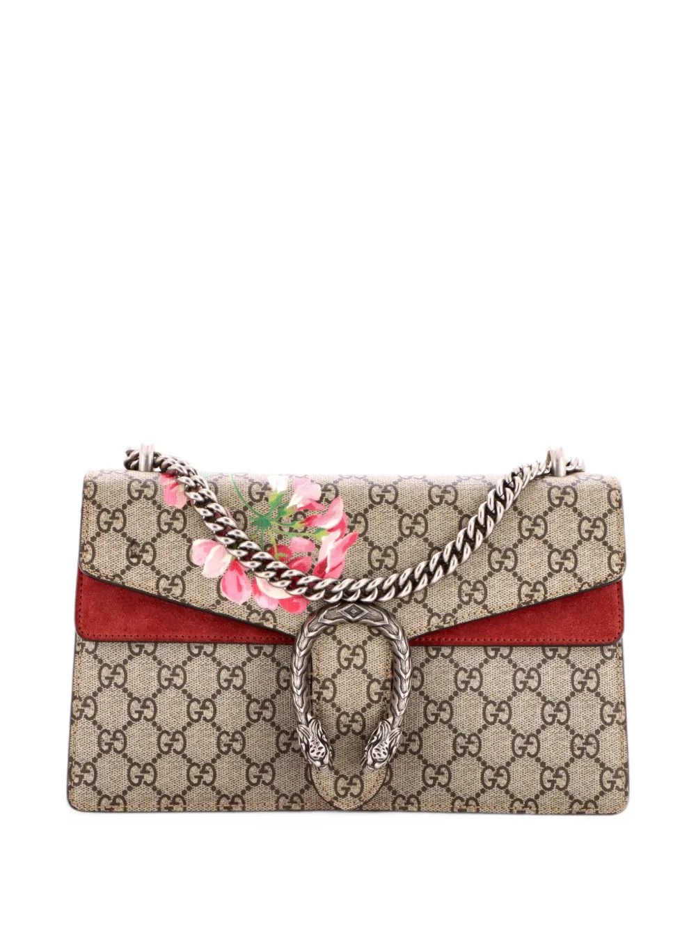 Gucci Pre-Owned Dionysus Bag Blooms Print GG Coated Canvas Small shoulder bag - Marrone