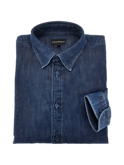 Emporio Armani washed-denim shirt