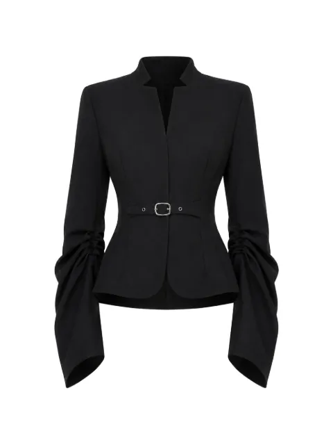 NISSA draped-sleeve fitted blazer