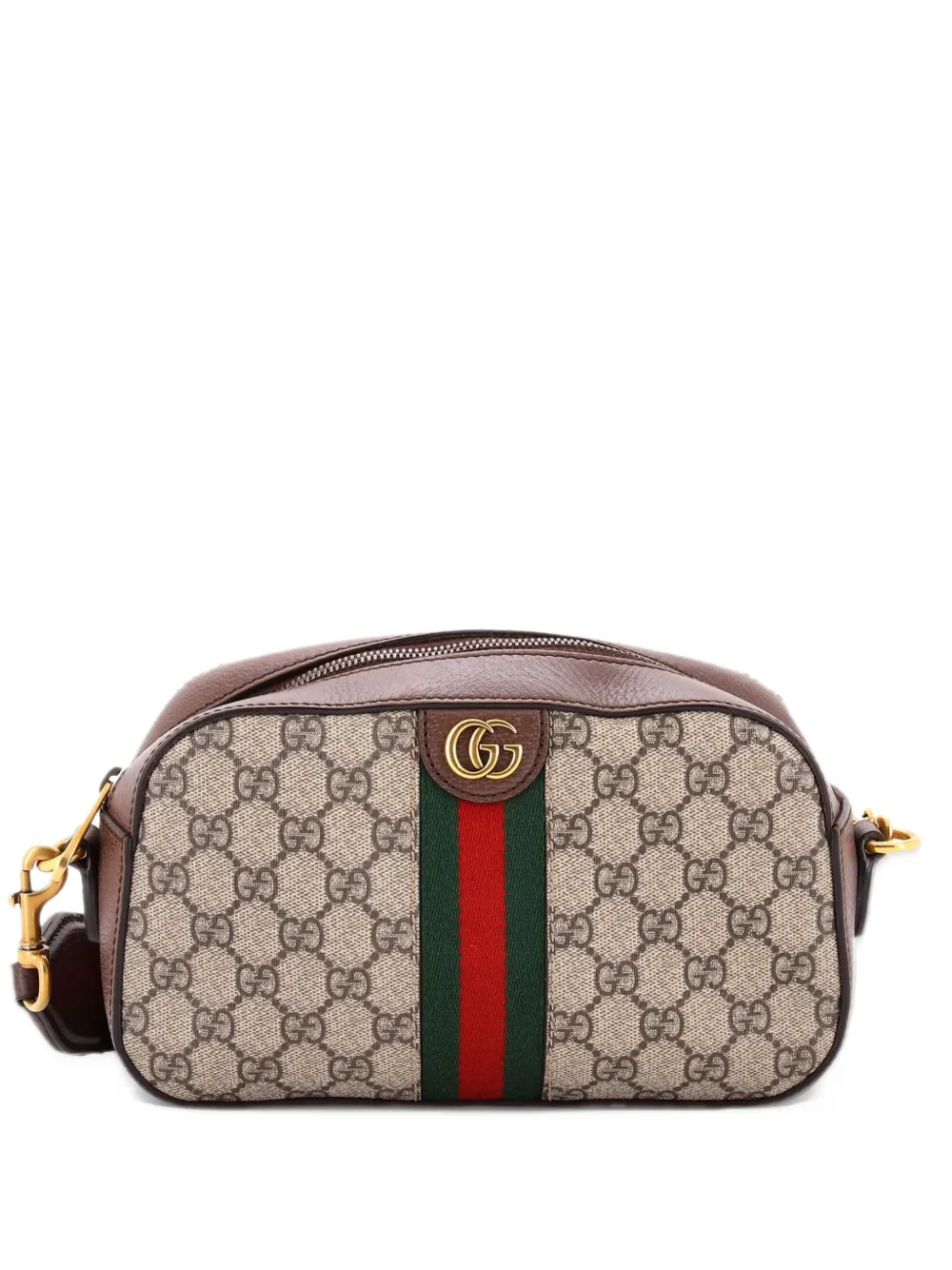 Gucci Pre-Owned Ophidia Convertible Camera Bag GG Coated Canvas with Leather Small shoulder bag - Marrone