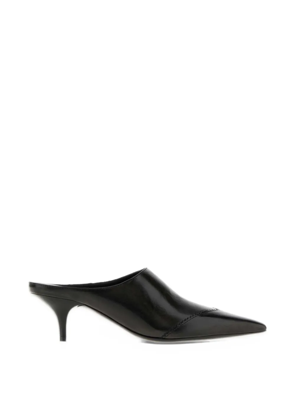 Miu Miu pointed-toe leather mules - Nero
