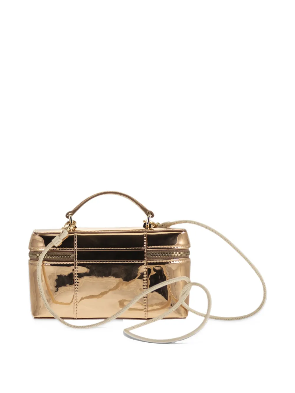 Furla Camelia metallic-effect tote bag Beige