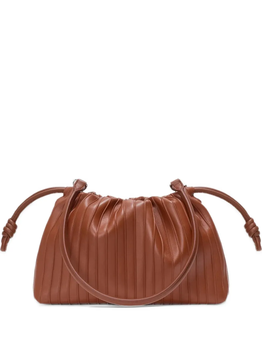 LOEWE medium Flamenco pleats purse in nappa lambskin - Marrone