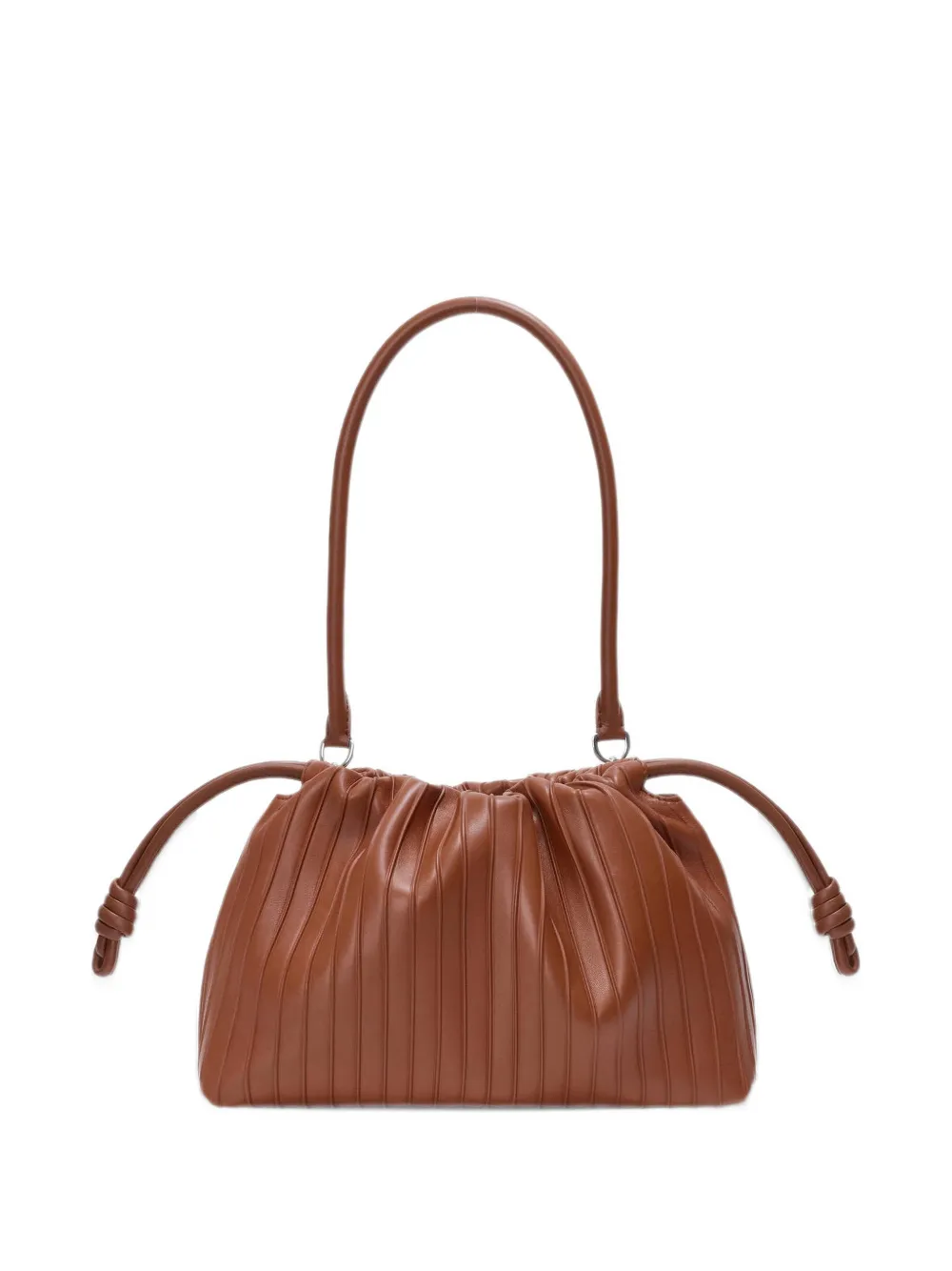 LOEWE medium Flamenco pleats purse in nappa lambskin - Marrone