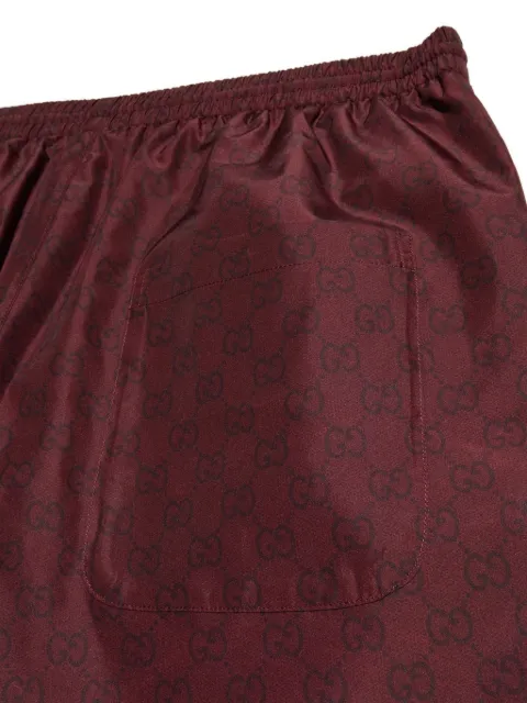 Gucci printed polyester poplin swim shorts