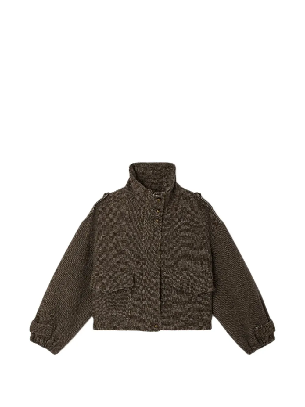 Sessùn Mean Streets high-neck epaulette jacket Bruin