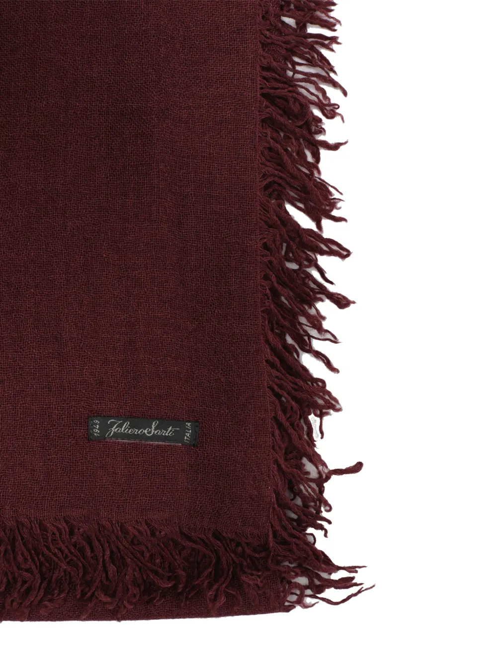 Faliero Sarti Enrica frayed scarf Rood