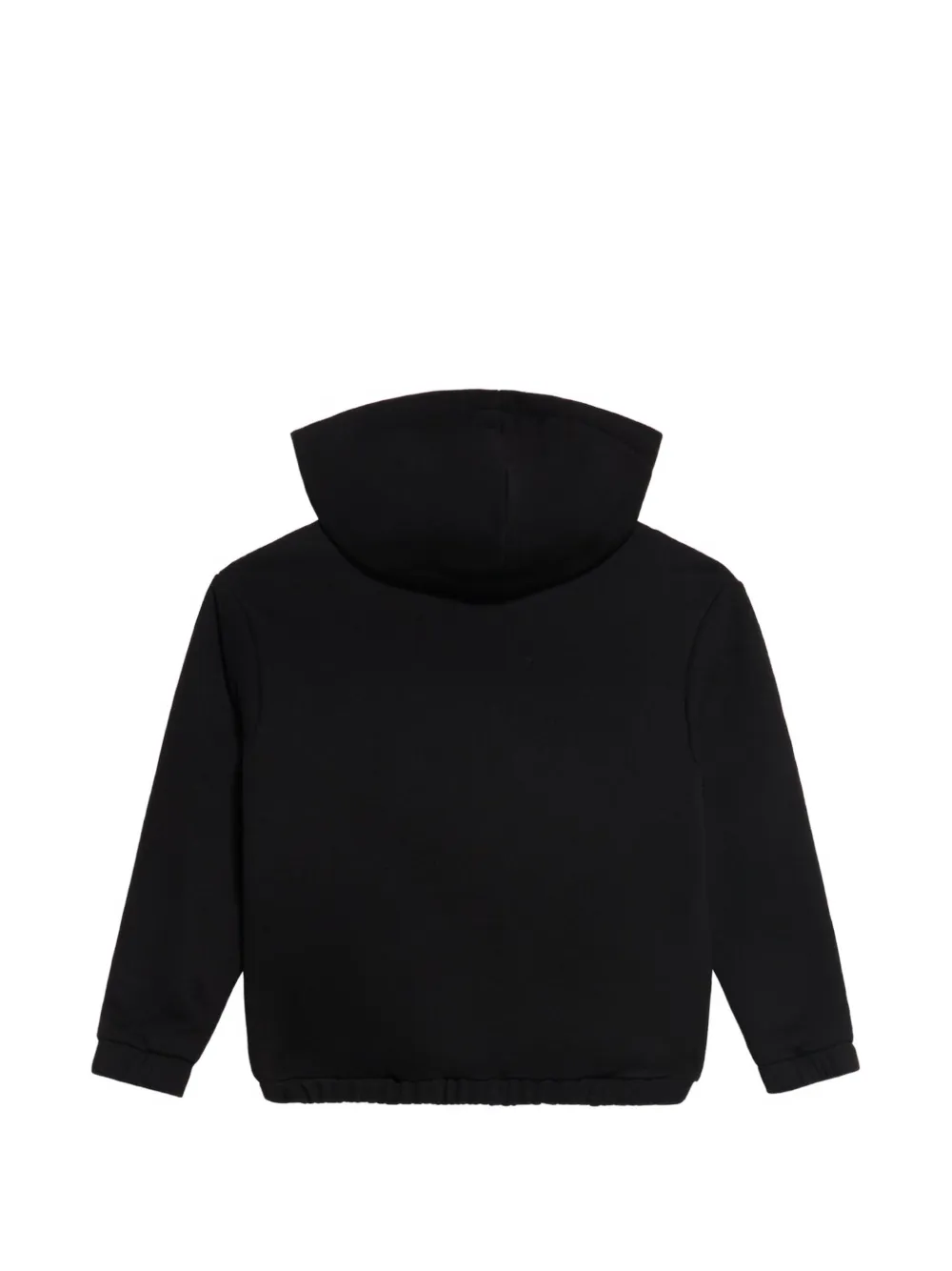 Roberto Cavalli Junior logo-plaque zip-yp hoodie Zwart