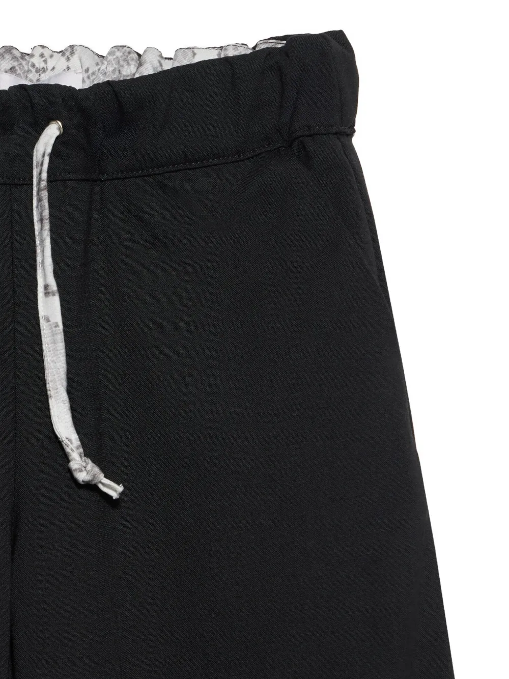 Roberto Cavalli Junior drawstring wide-leg trousers Zwart