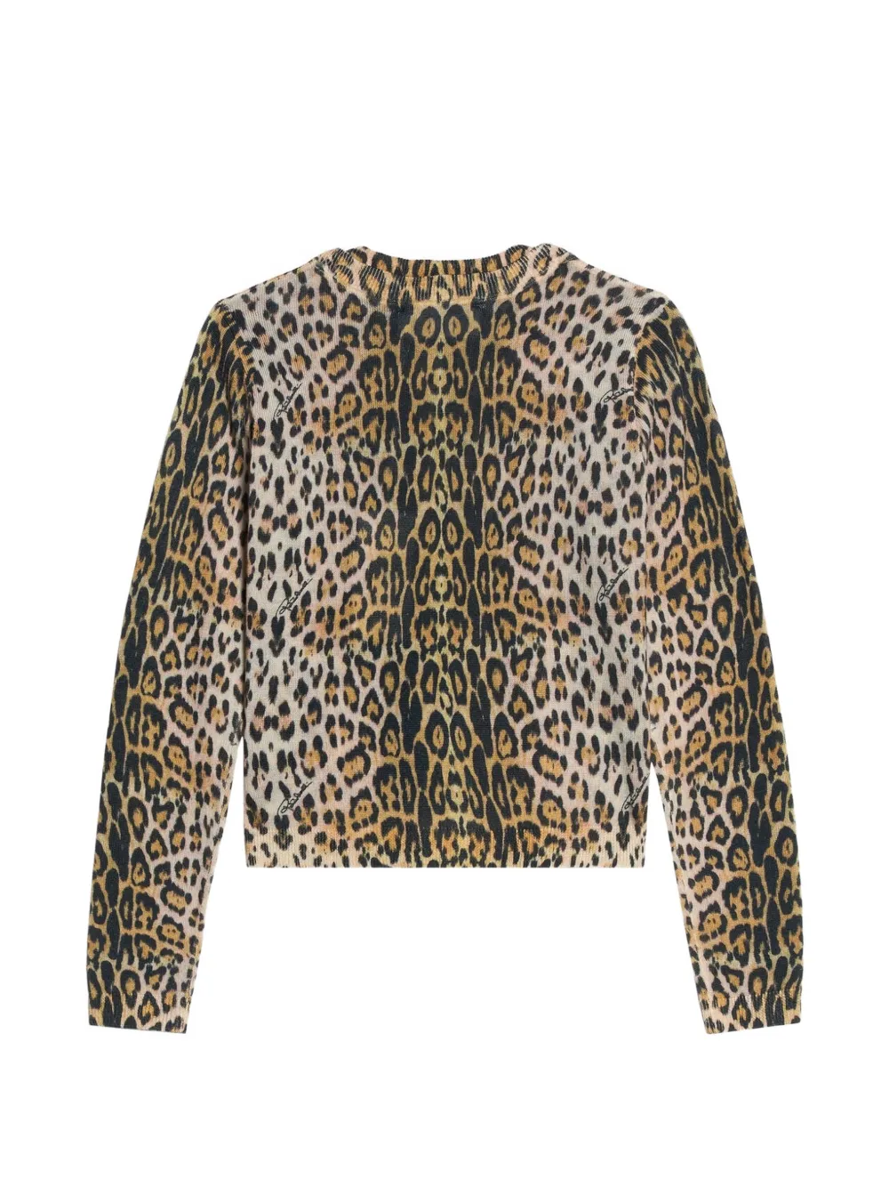 Roberto Cavalli Junior leopard-print button-up cardigan Bruin