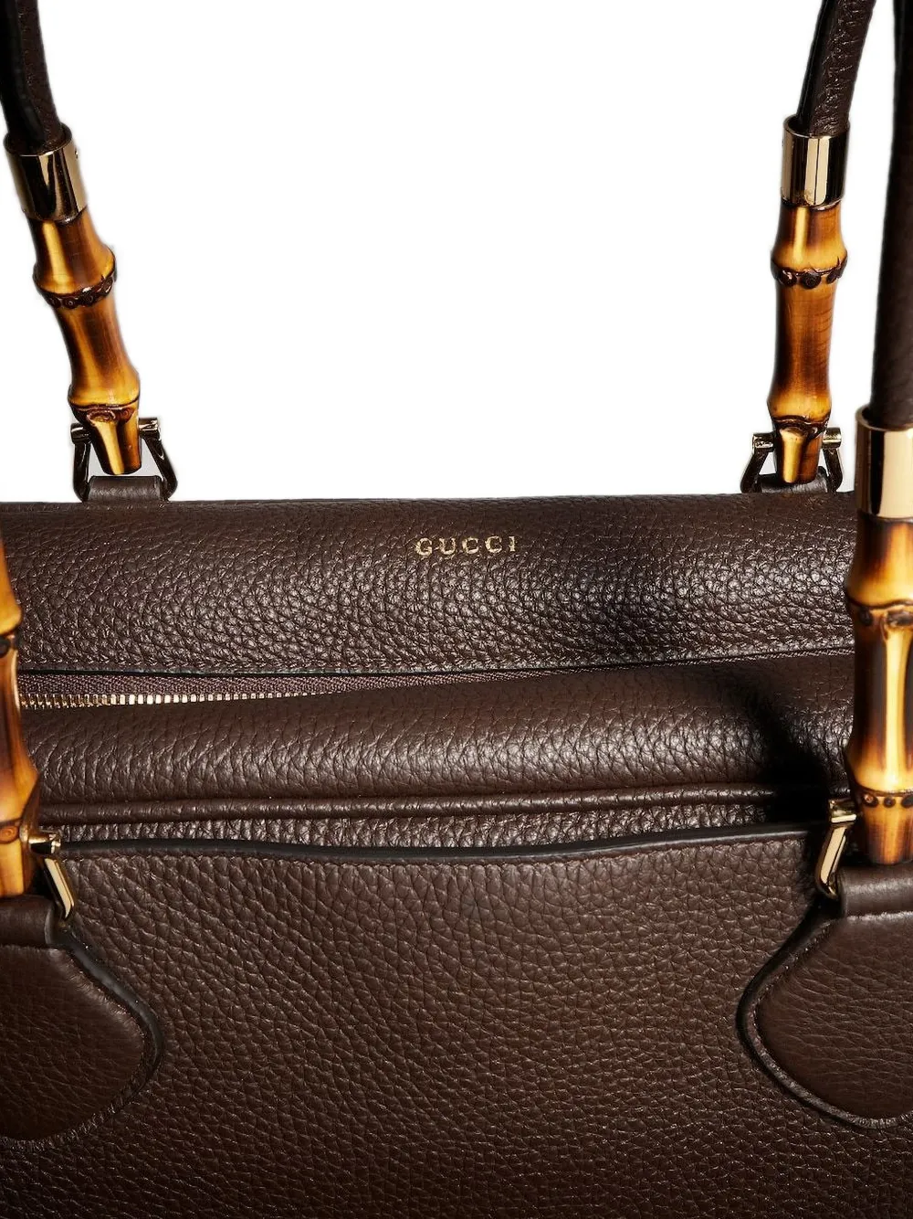 Gucci large boston bag with bamboo Bruin