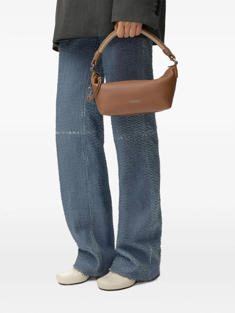 LOEWE Cala mini bag in mellow nappa lambskin - Marrone