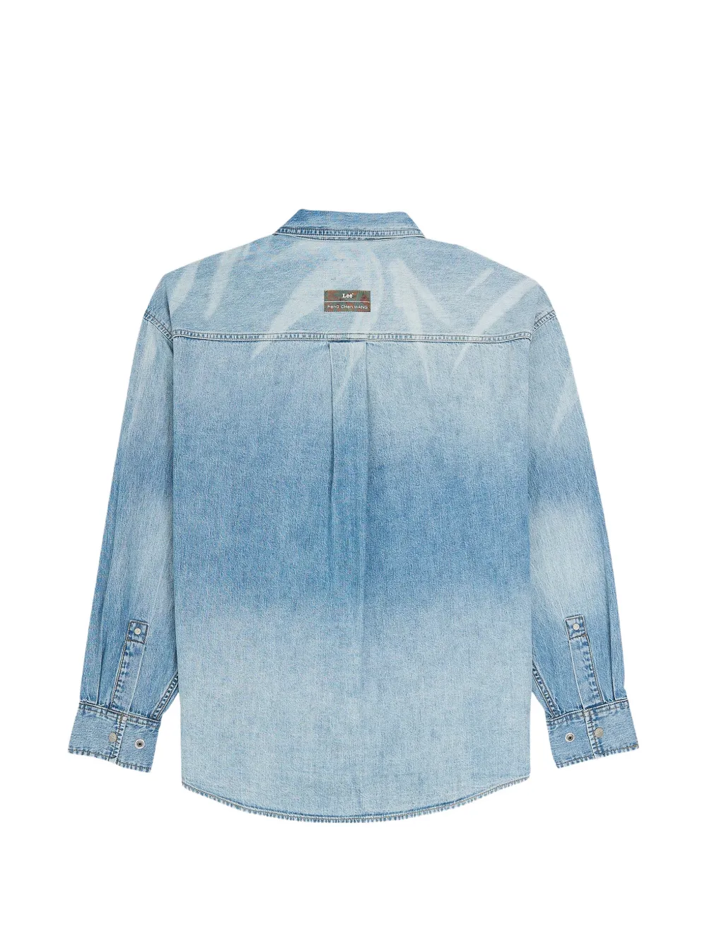 Feng Chen Wang x Lee bamboo laser-print denim shirt Blauw