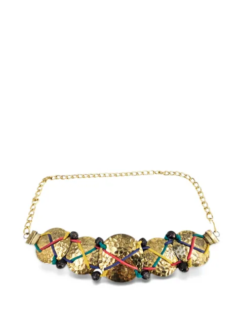 Madison hammered cord-detail belt