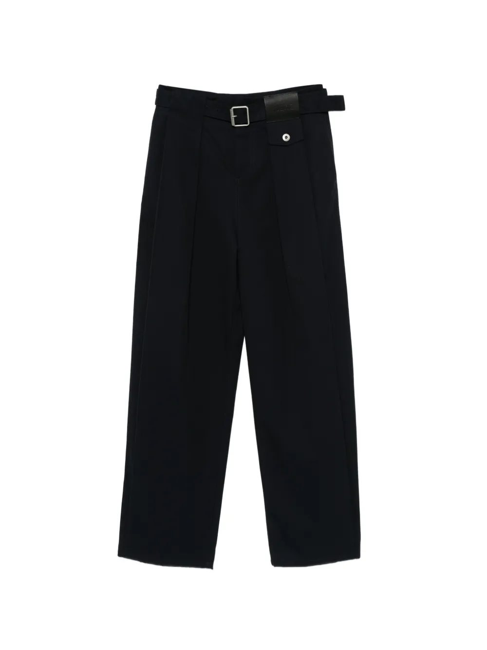 LOEWE trousers in cotton and silk Zwart