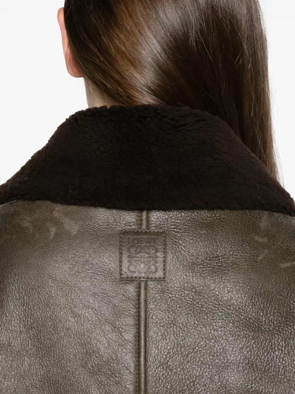 LOEWE jacket in shearling Groen