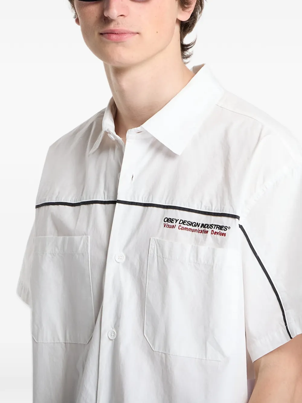 Obey Camber short-sleeve shirt Wit