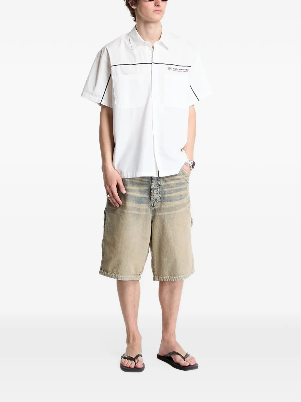 Obey Camber short-sleeve shirt Wit