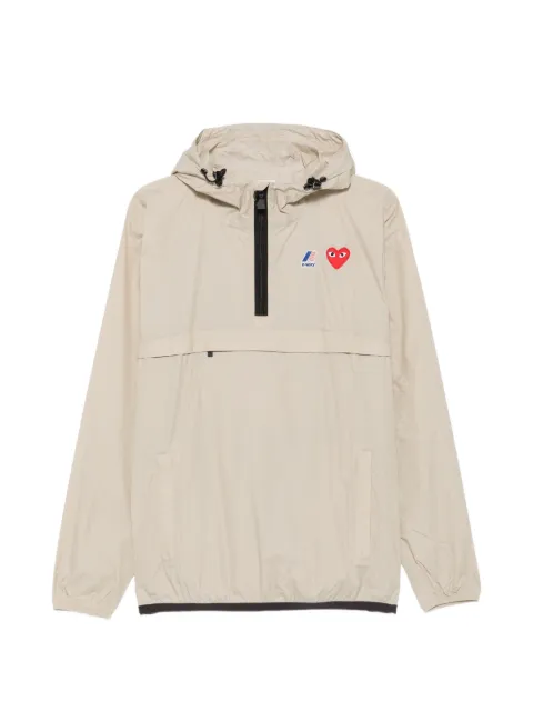 Comme Des Garçons Play x K-Way heart-patch half-zip jacket