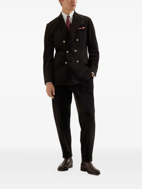 Brunello Cucinelli double-breasted corduroy suit