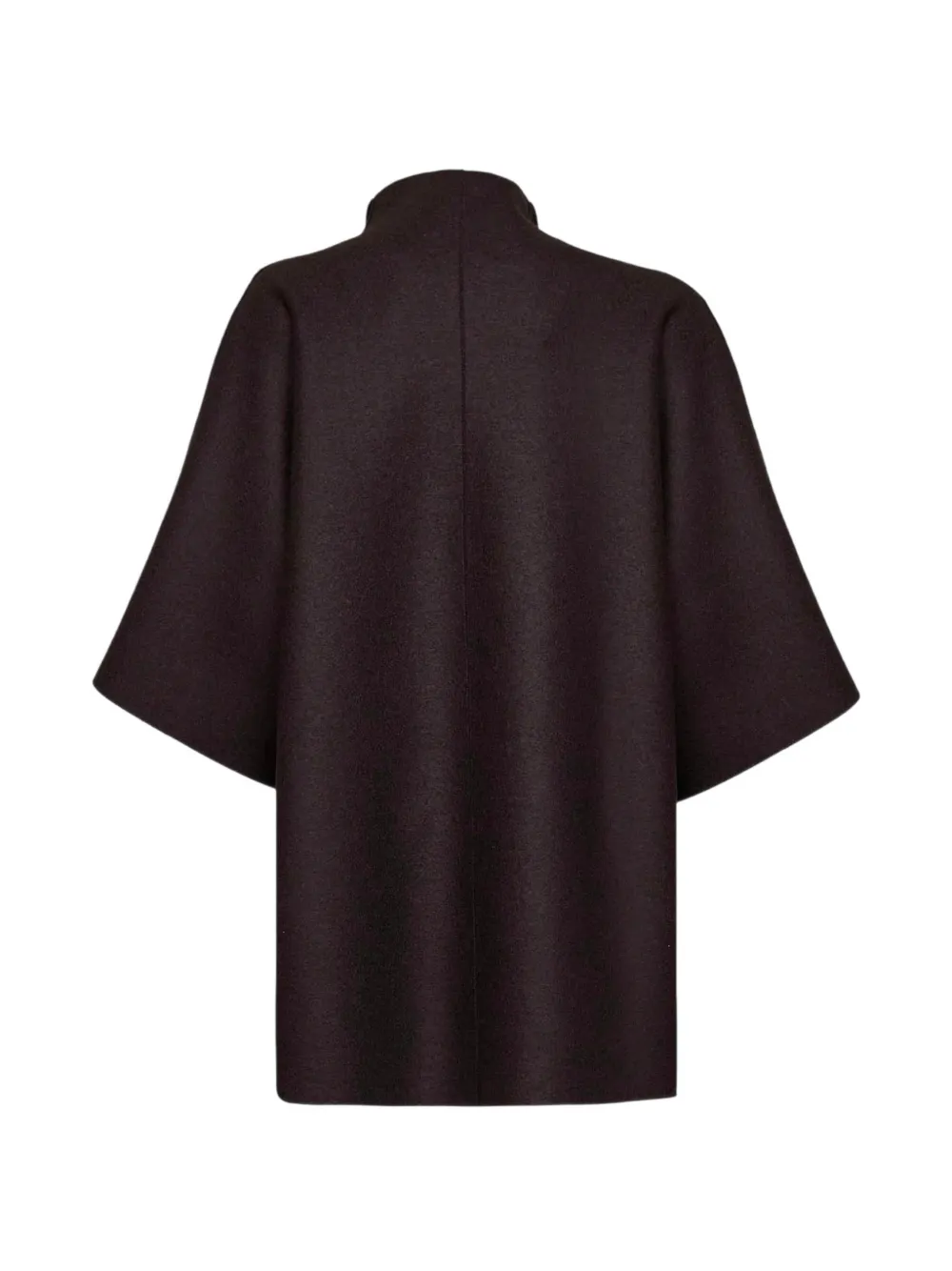 Harris Wharf London Kimono funnel-neck short-sleeve cape Rood