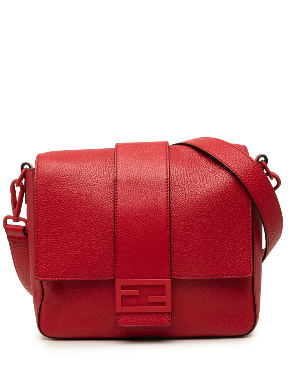 Fendi Pre-Owned 2010-2026 Medium Leather Baguette Messenger Bag crossbody bag - Red