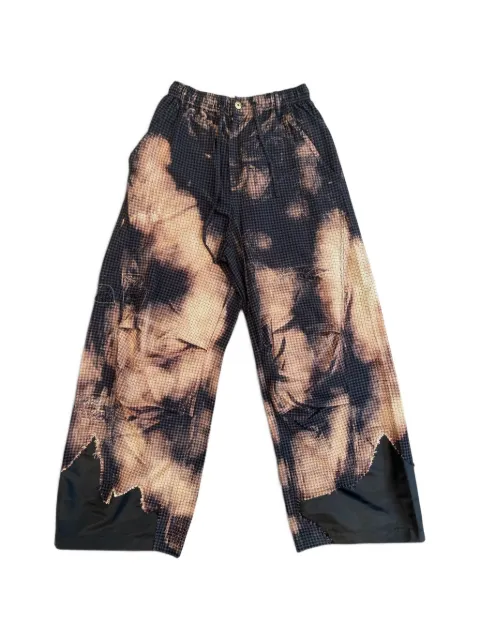 Feng Chen Wang overdyed distressed trousers