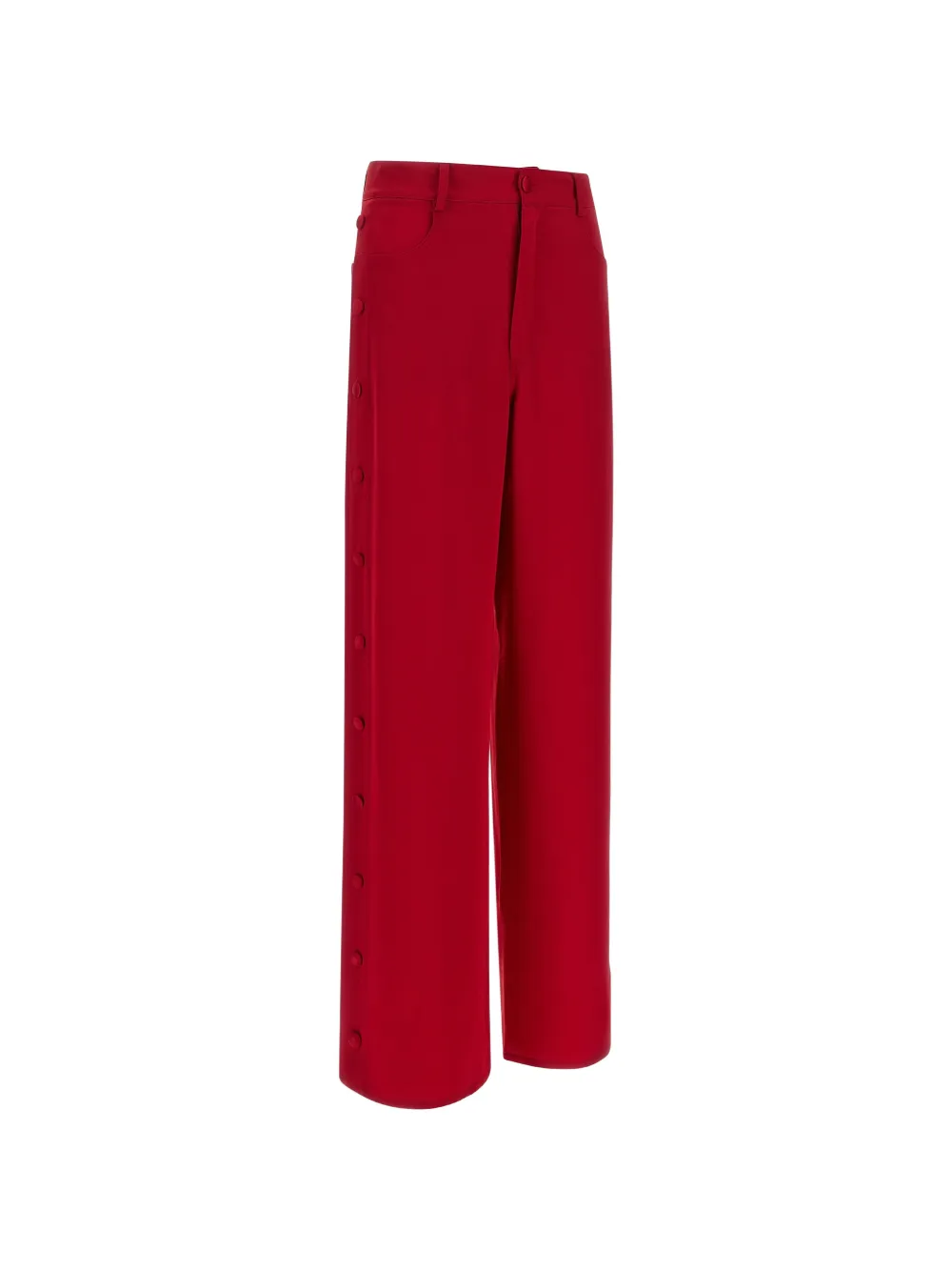 DI.LA3 PARI' button-detail wide-leg trousers Rood