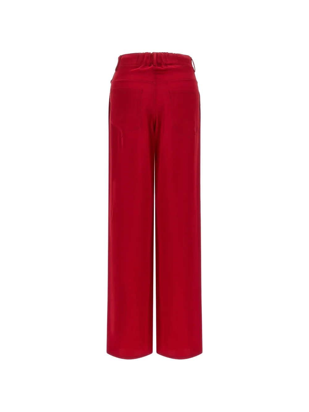 DI.LA3 PARI' button-detail wide-leg trousers Rood