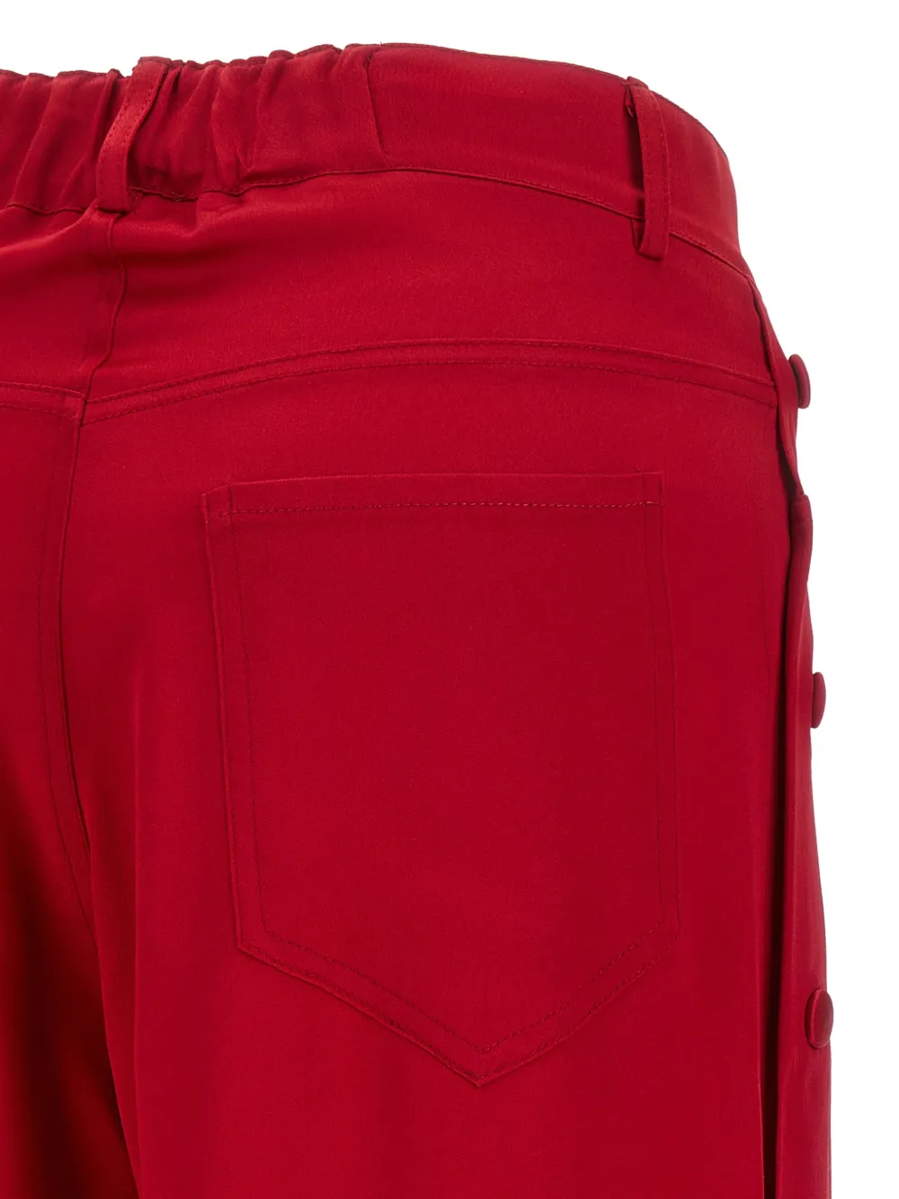 DI.LA3 PARI' button-detail wide-leg trousers Rood