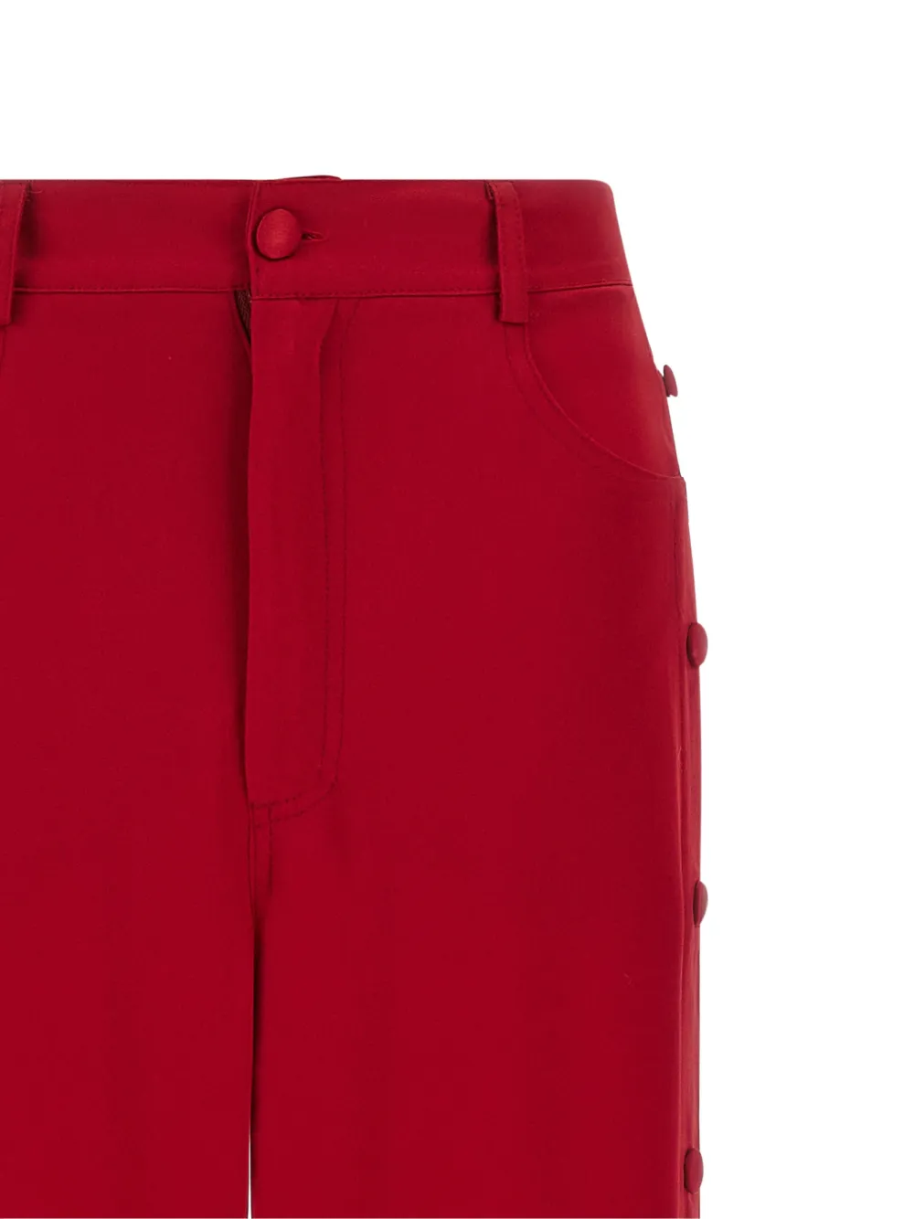 DI.LA3 PARI' button-detail wide-leg trousers Rood