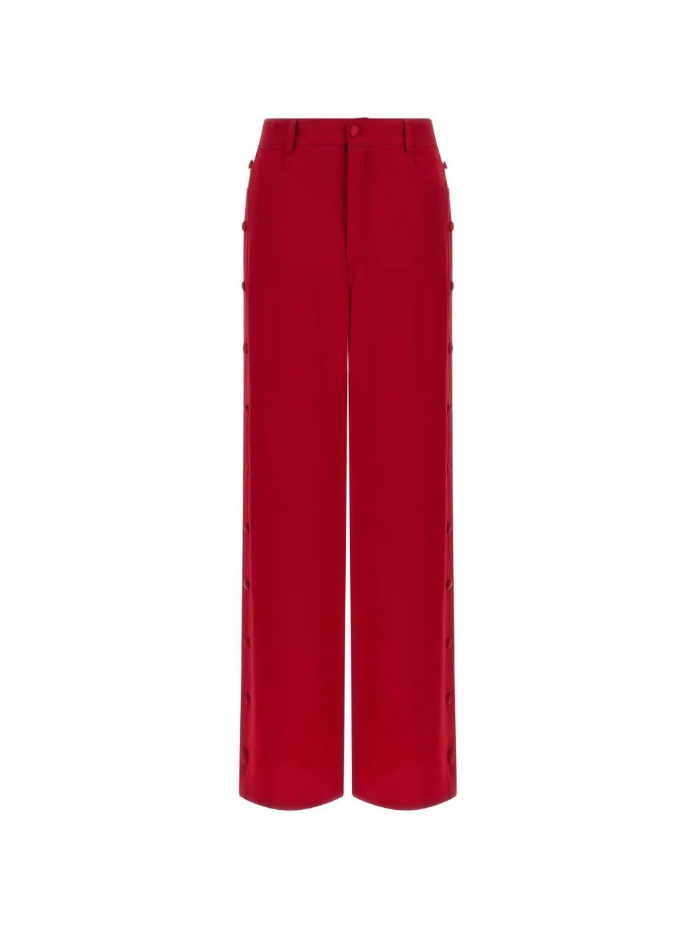 DI.LA3 PARI' button-detail wide-leg trousers Rood