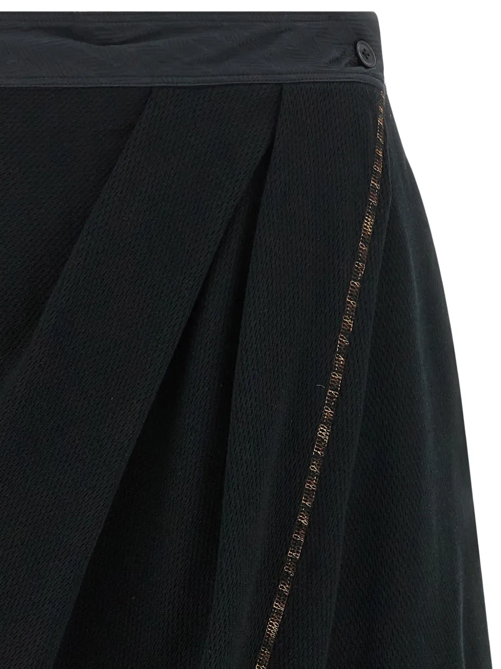 Kiko Kostadinov Petrel draped cotton shorts Zwart