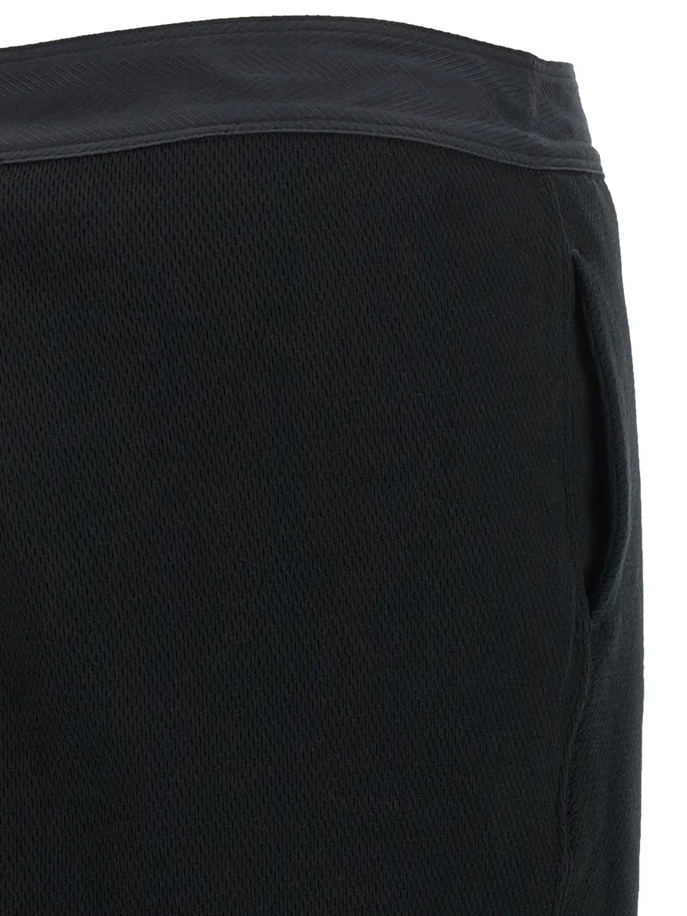 Kiko Kostadinov Petrel draped cotton shorts Zwart