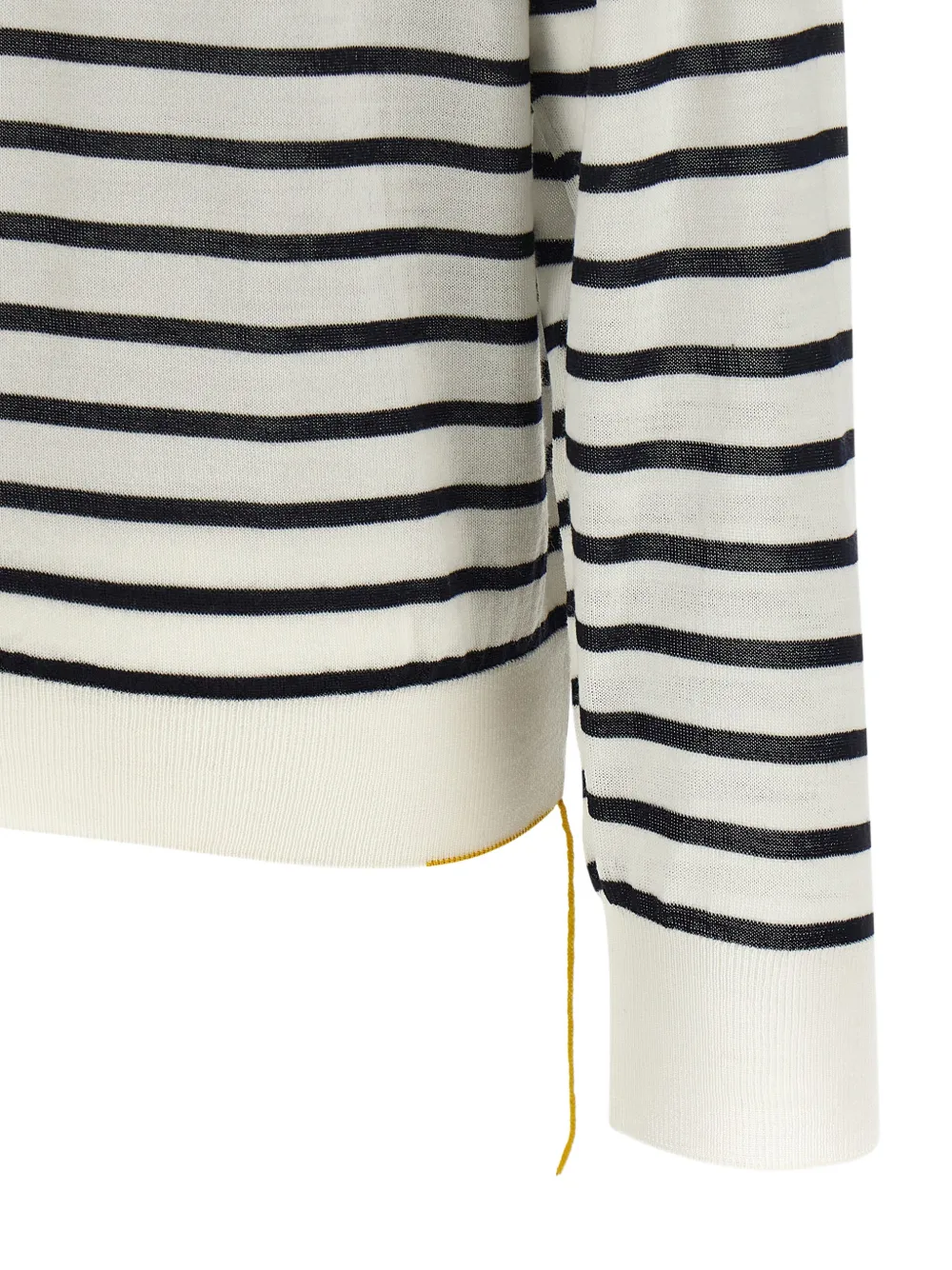 FENDI striped V-neck sweater Wit