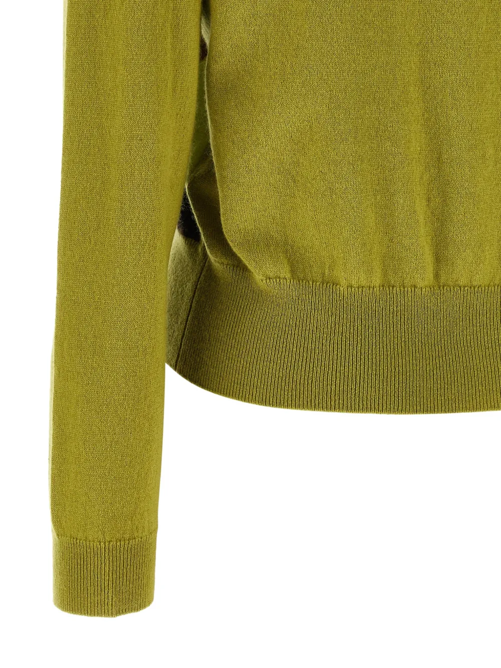 Ballantyne Diamond intarsia V-neck sweater Groen