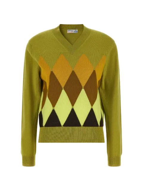 Ballantyne Diamond intarsia V-neck sweater