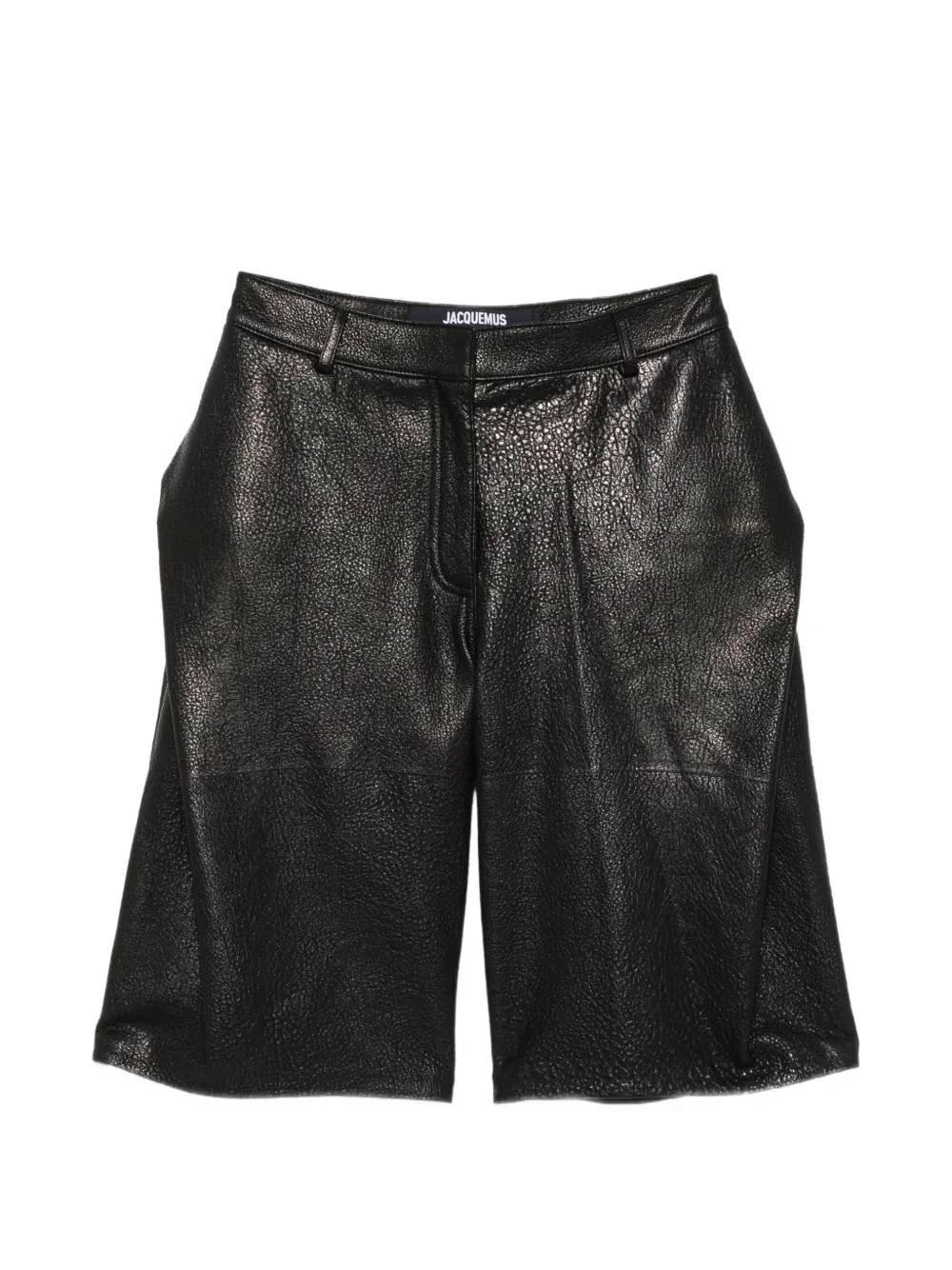 Jacquemus The Cubisto leather shorts Zwart