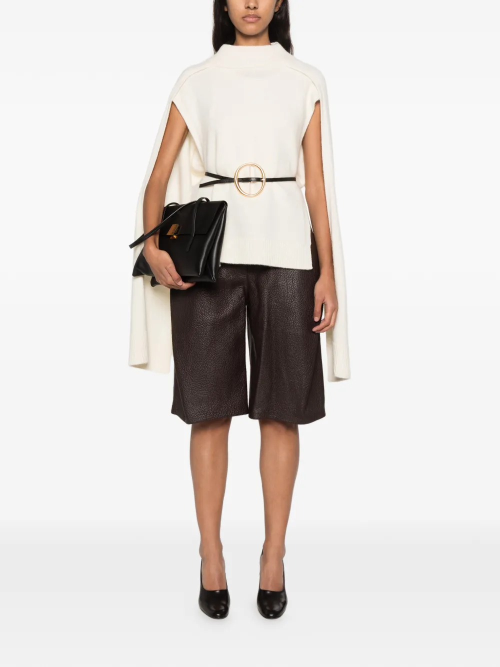 Jacquemus The Cubisto leather shorts Bruin