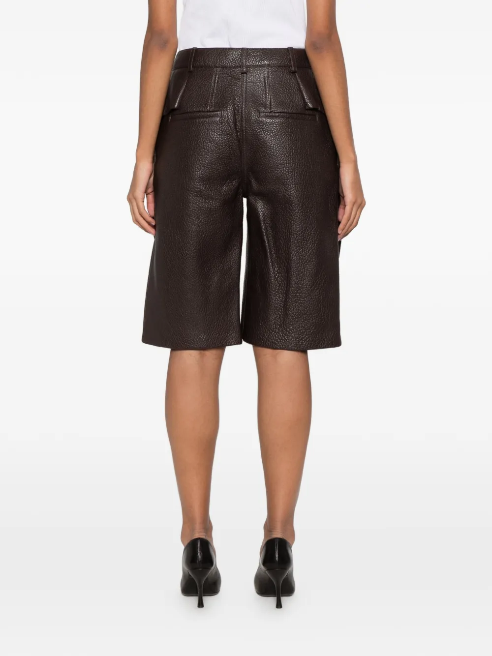 Jacquemus The Cubisto leather shorts Bruin