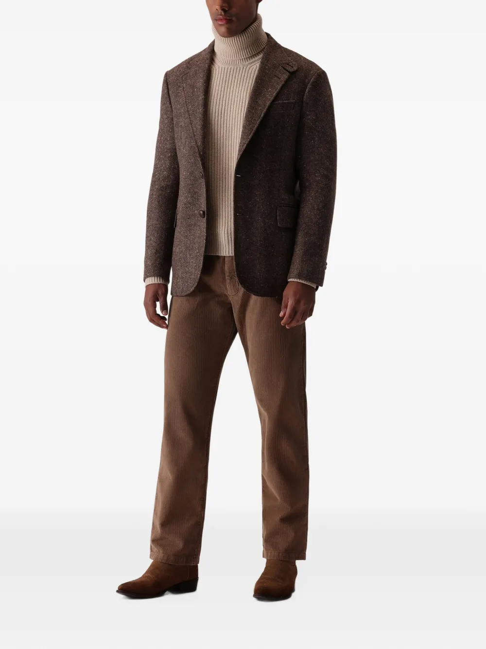 Fortela Bernardo Classic tweed blazer Bruin