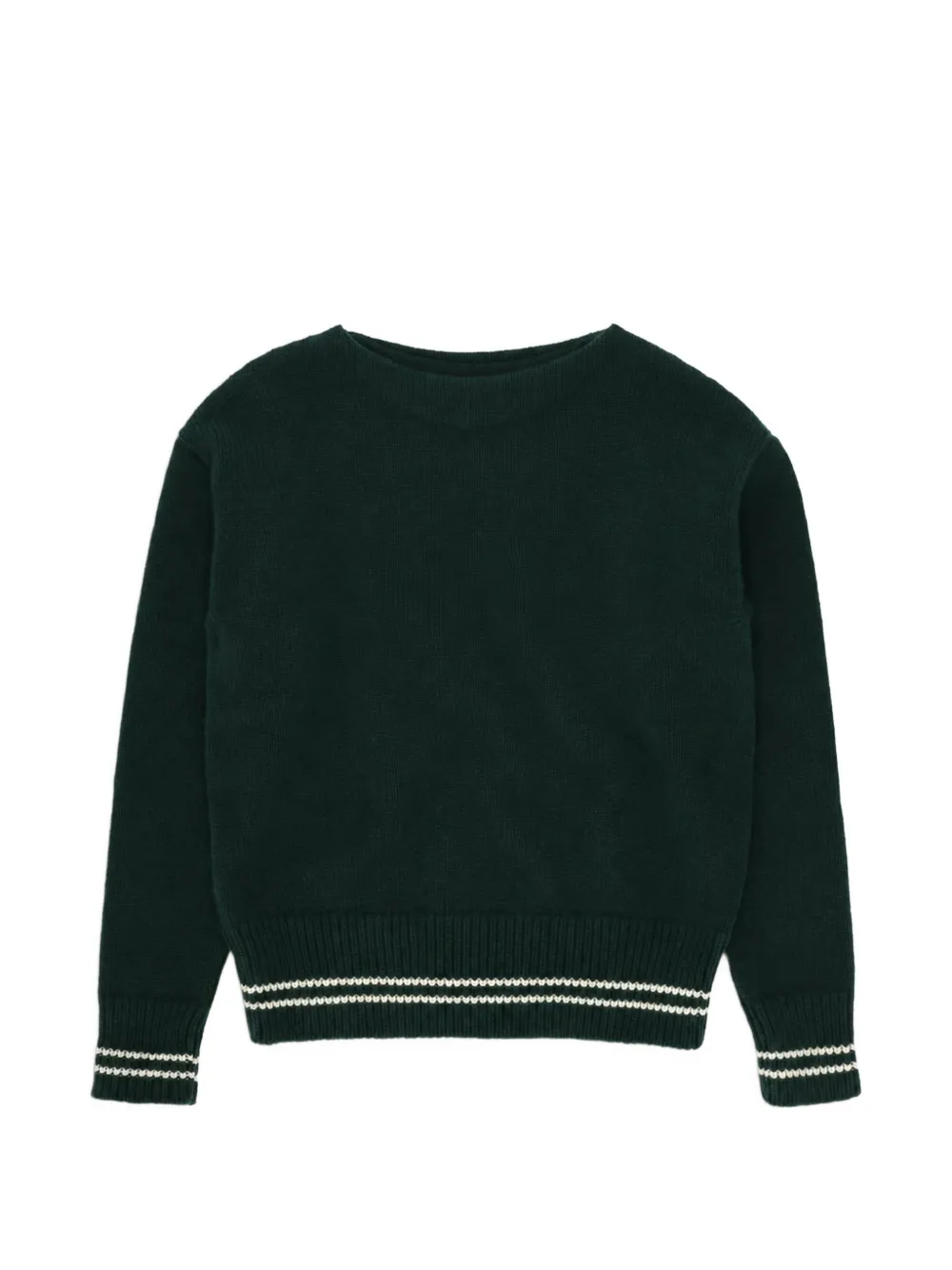 Fortela FTL striped-trim wool sweater Groen