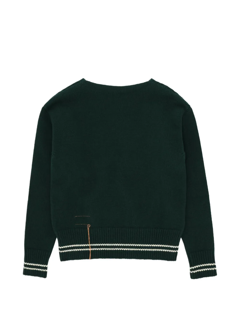 Fortela FTL striped-trim wool sweater Groen